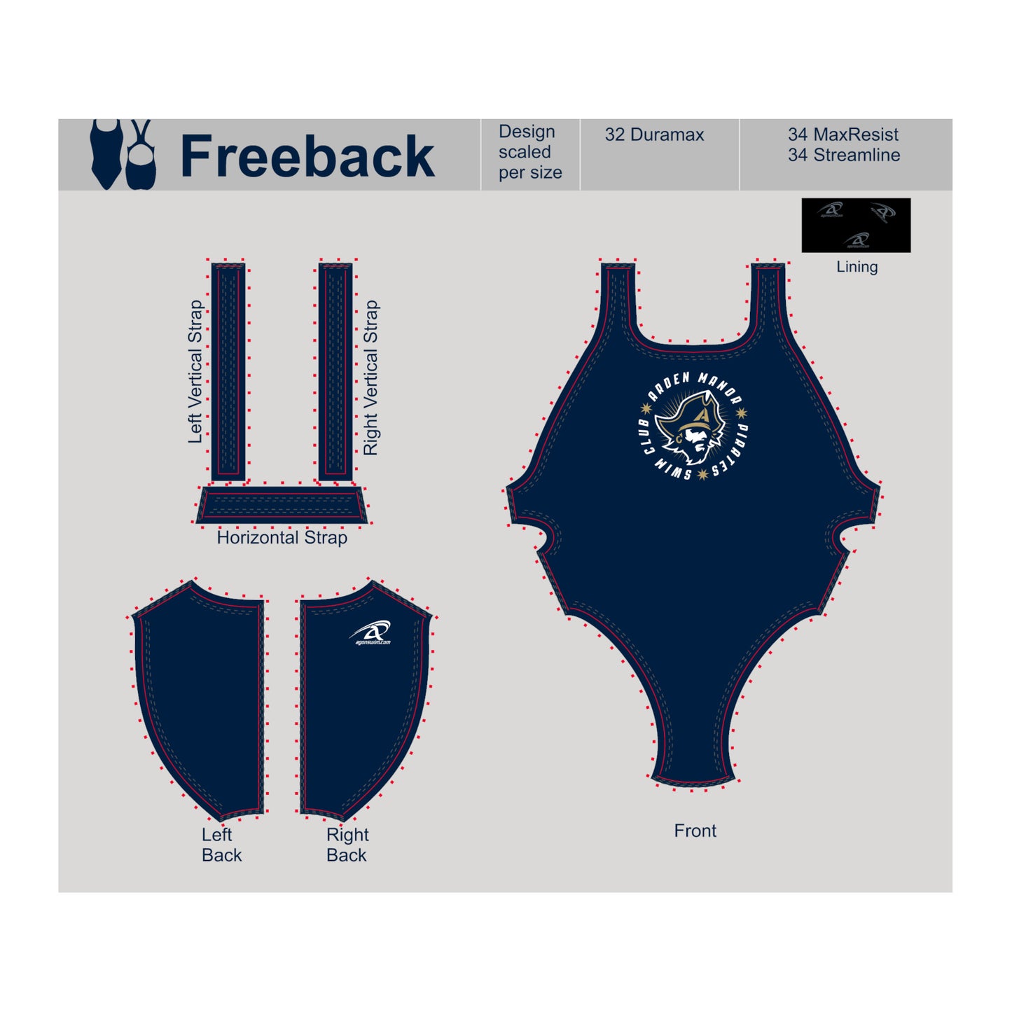 Arden Manor Pirates - Agon Girls Freeback