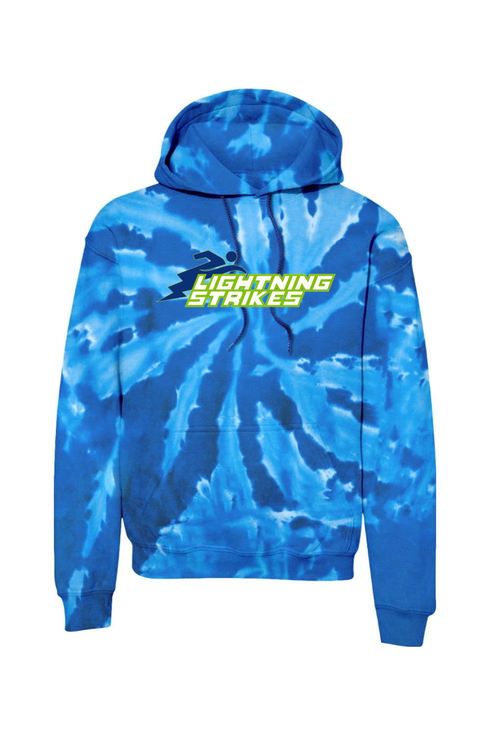 Lighnting Strikes - Tie-Dye Pullover Hooded Sweatshirt