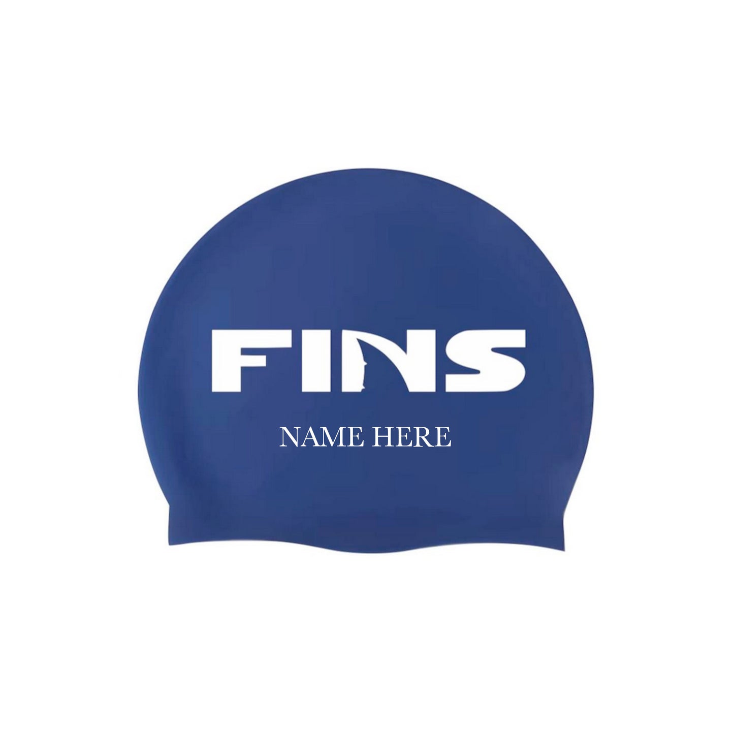 Fins - Custom Silicone Caps with Name (2-Pack)
