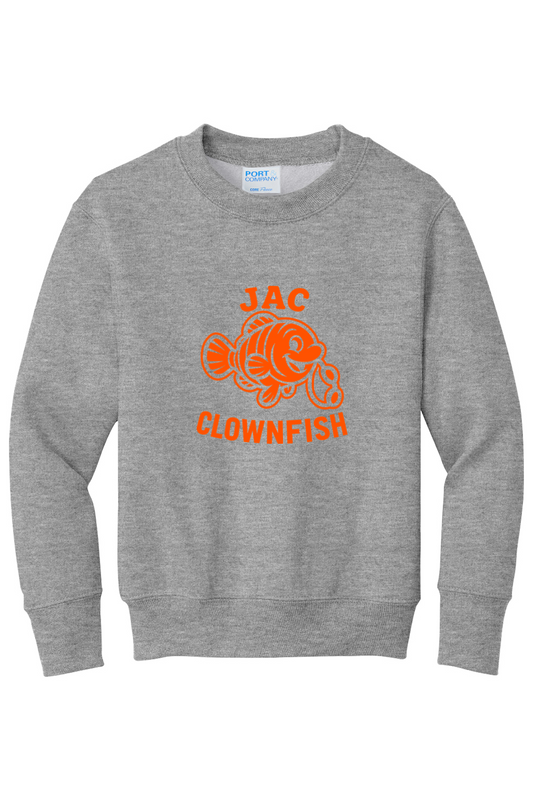 JAC Clownfish Youth Crewneck (orange logo)