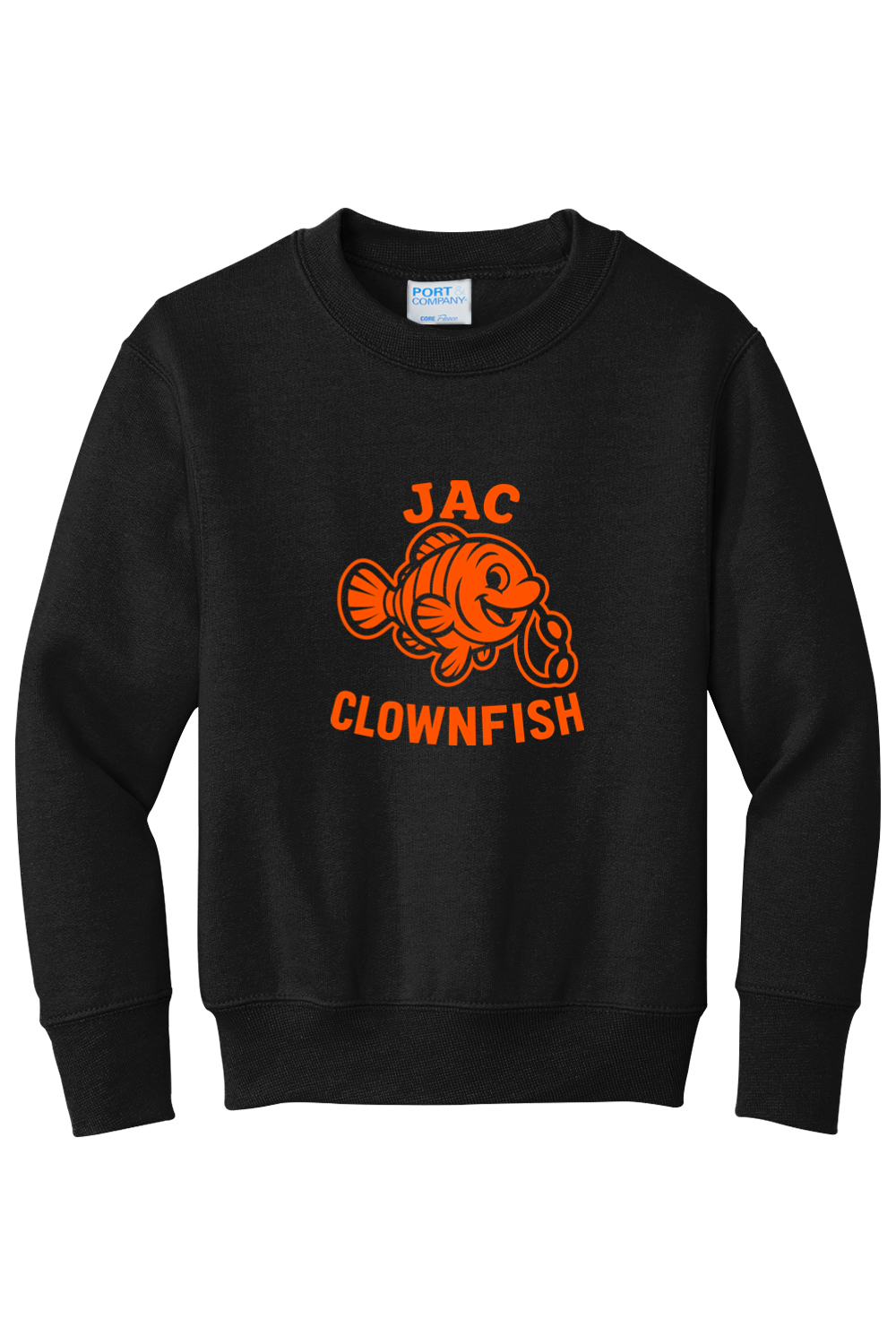 JAC Clownfish Youth Crewneck (orange logo)
