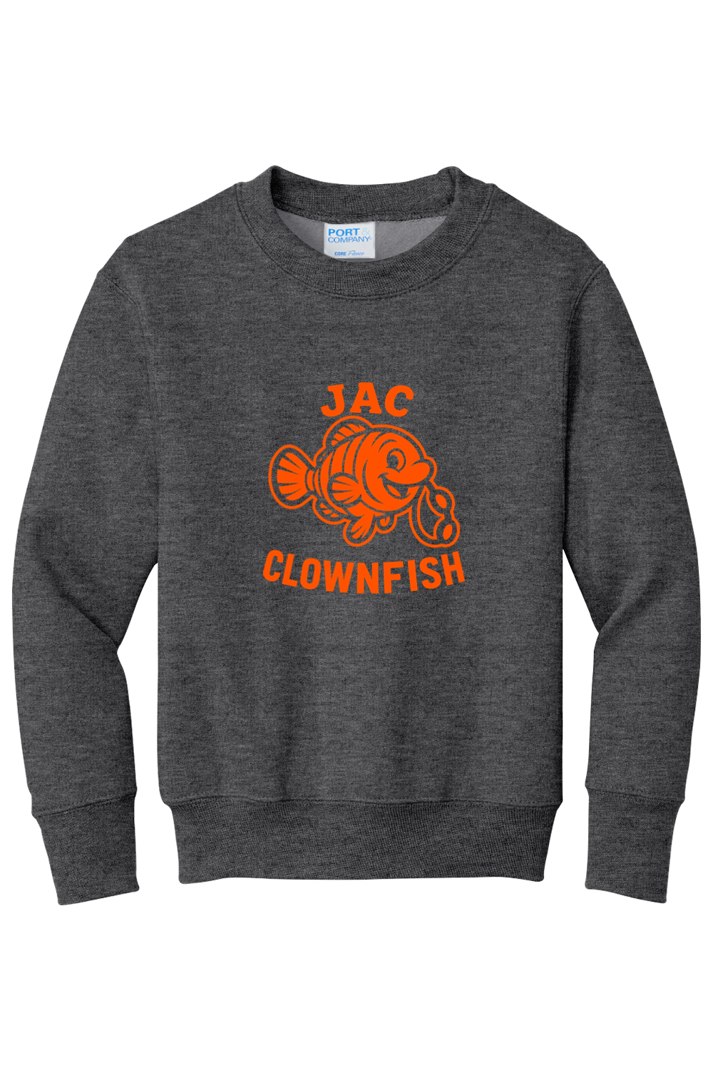 JAC Clownfish Youth Crewneck (orange logo)